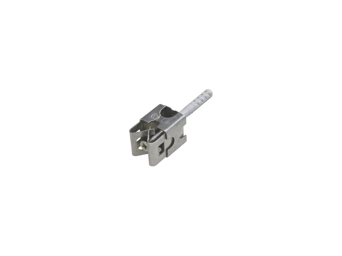 Leitungshalter Quadro Flury AV 59, Inox A2, Schlagdübel+Schraube 6×40mm