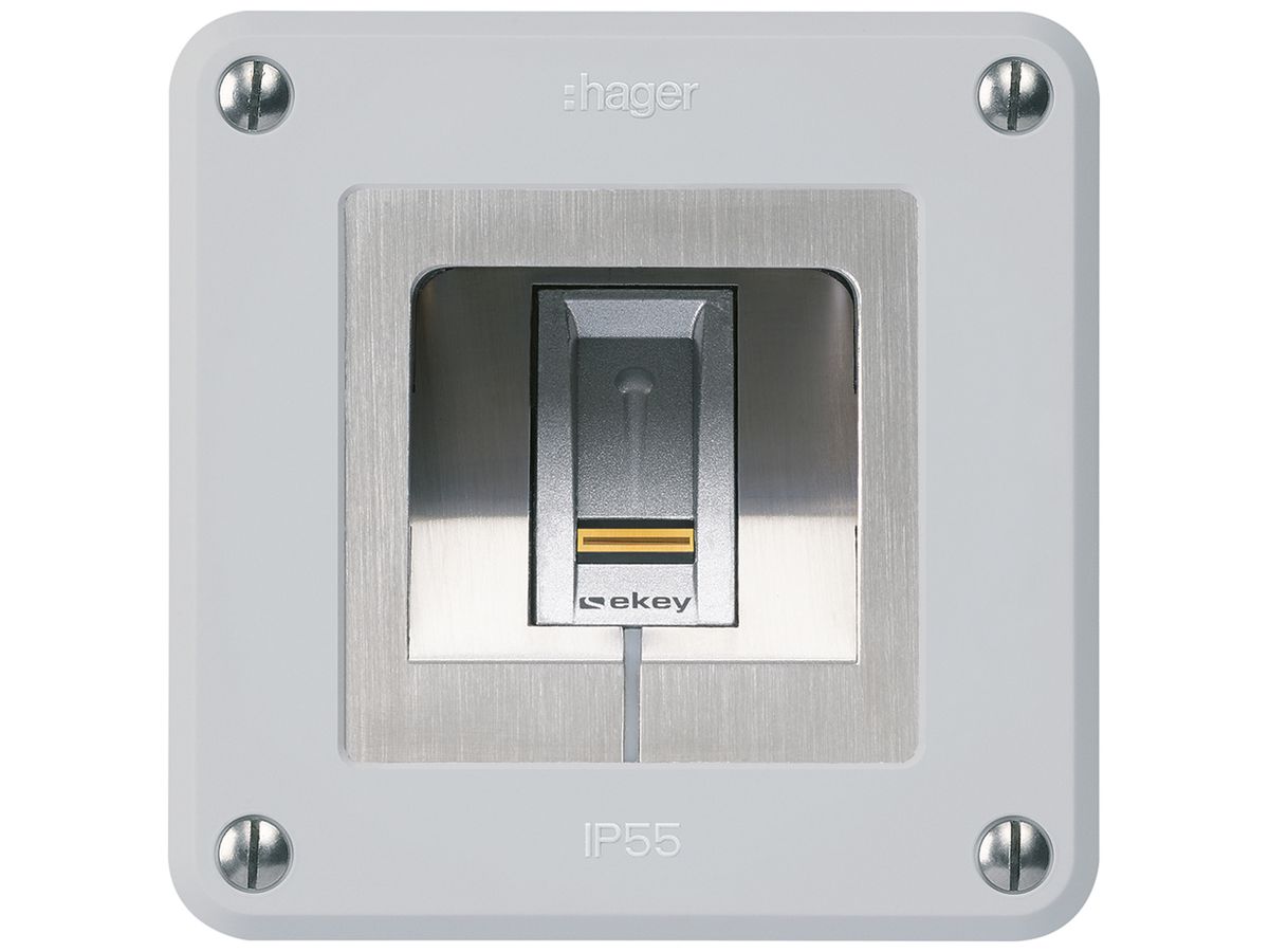 NUP-Fingerscanner Hager ekey RFID robusto C grau