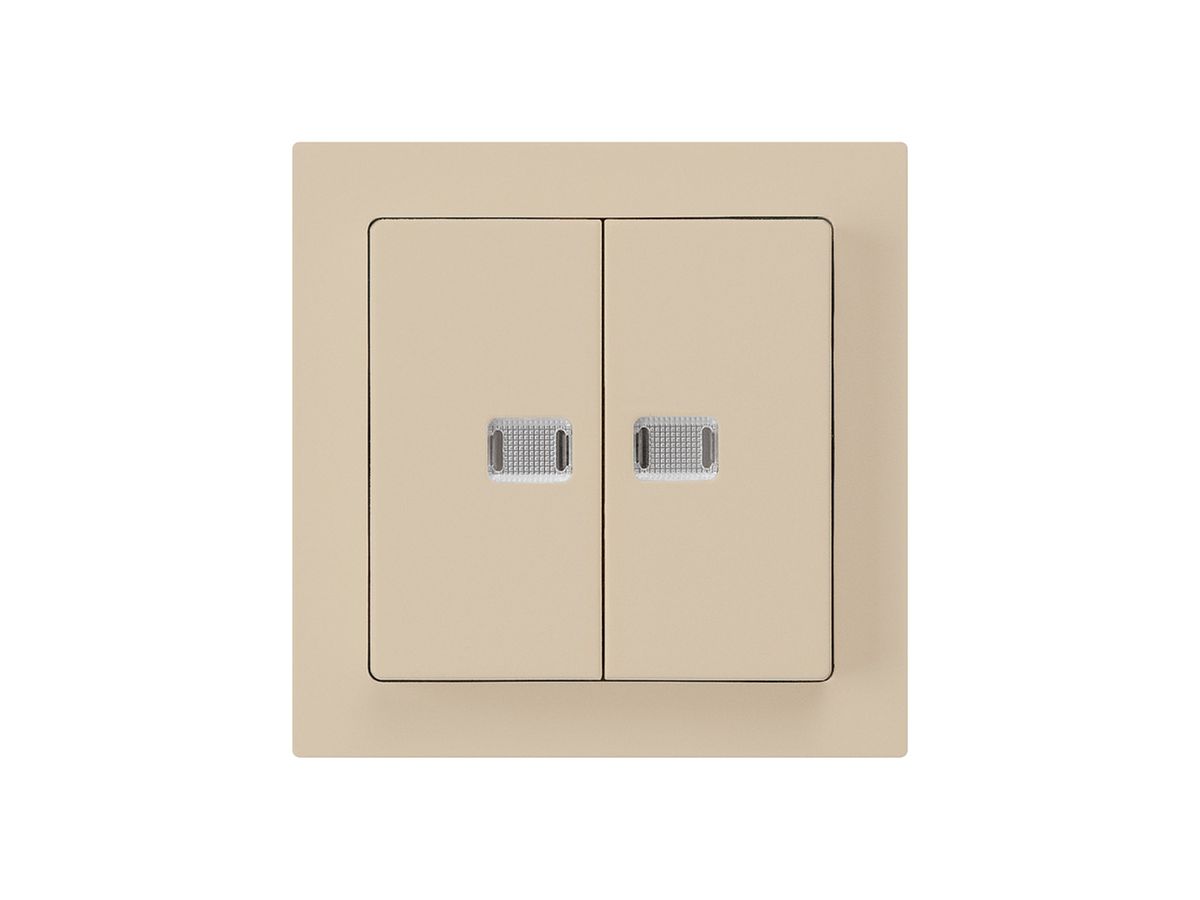 Frontset kallysto beige mit 2 Linsen 60×60mm