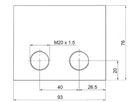 Abdeckplatte R&S 93×76mm 2×M20