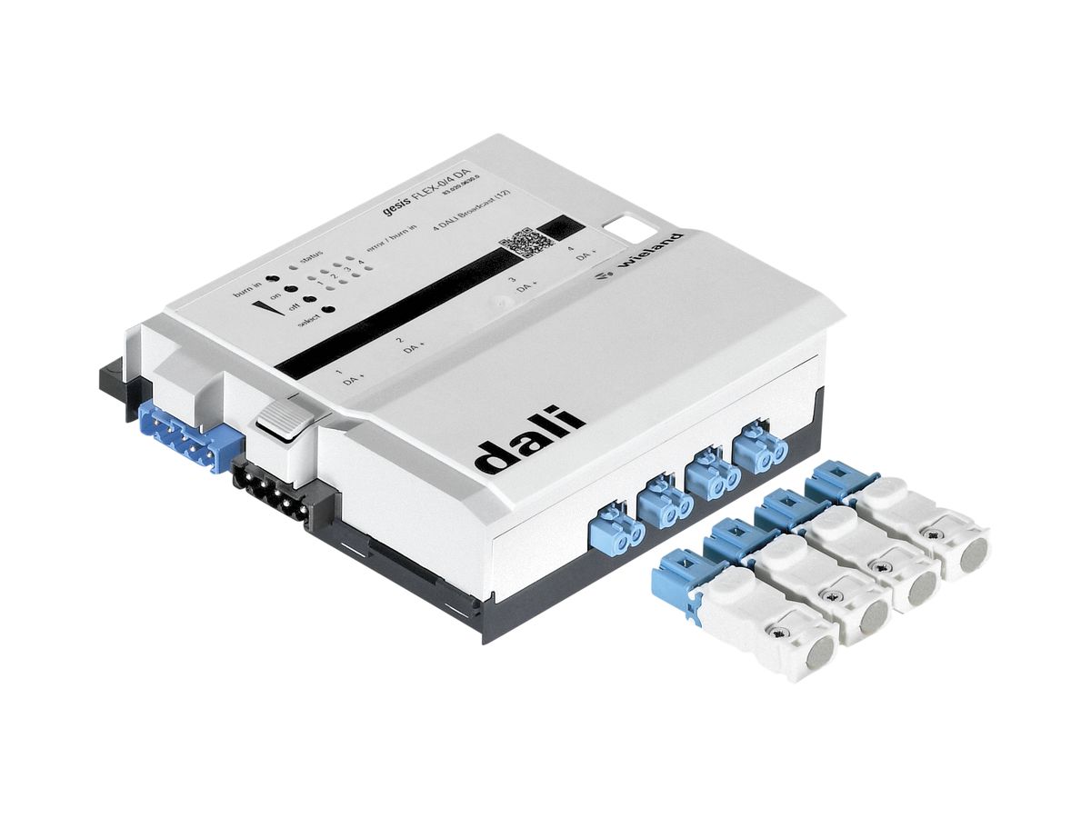 Erweiterungsmodul Wieland gesis, DALI-Bus-Ausgang 4-Kanal (à 16 TN), Steckersatz