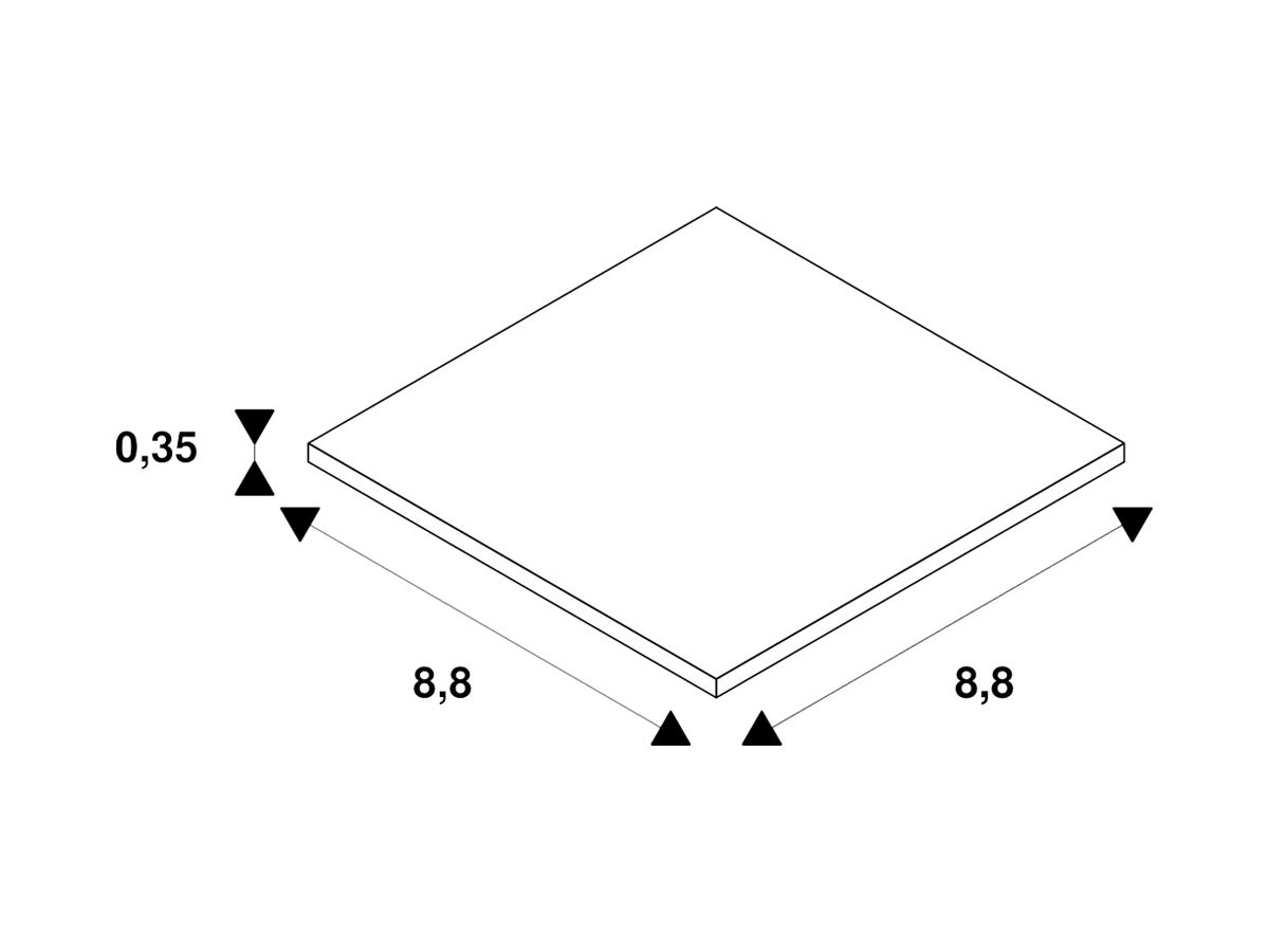 Abdeckring SLV UNIVERSAL IP20 Kunststoff 88×88×3.5mm Chrom