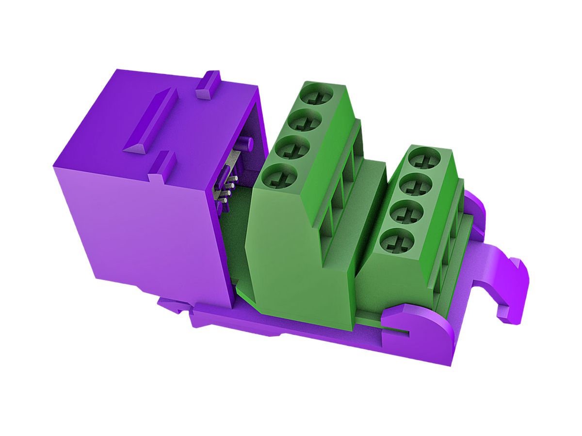 Anschlussmodul RJ45 Cecoflex ALL-IP Keystone, ungeschirmt, violett