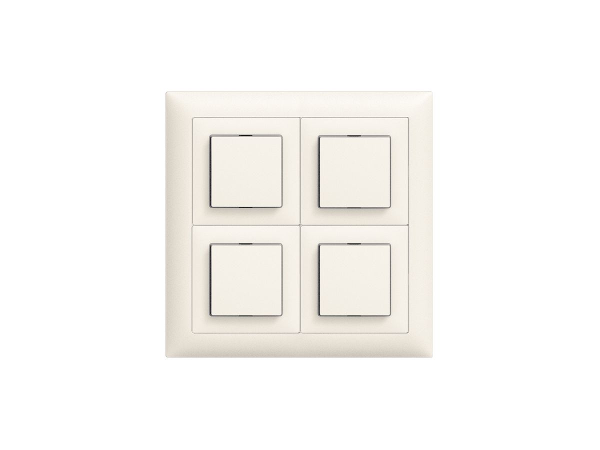 UP-Kombination EDIZIOdue 2×2 weiss 4×Druckschalter 3/1L