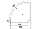 Deckel BET RBD 90° 400mm Stahl bandverzinkt Zink-Aluminium