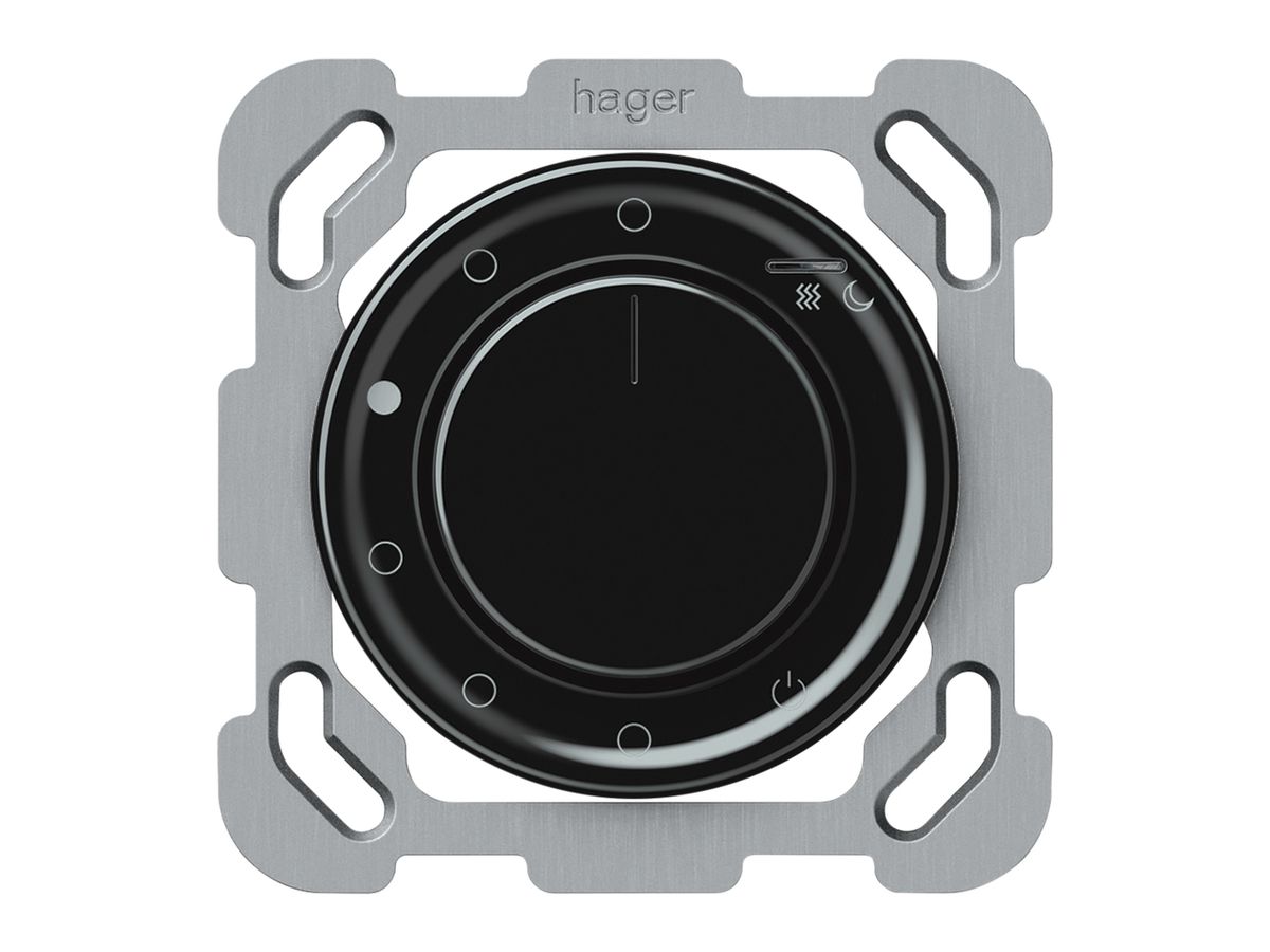 UP-Raumthermostat origin An/Aus 230VAC 4A 77×77mm schwarz