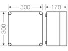 Apparategehäuse Hensel K 0200 grau leer mit transparenter Deckel 300×300×170mm