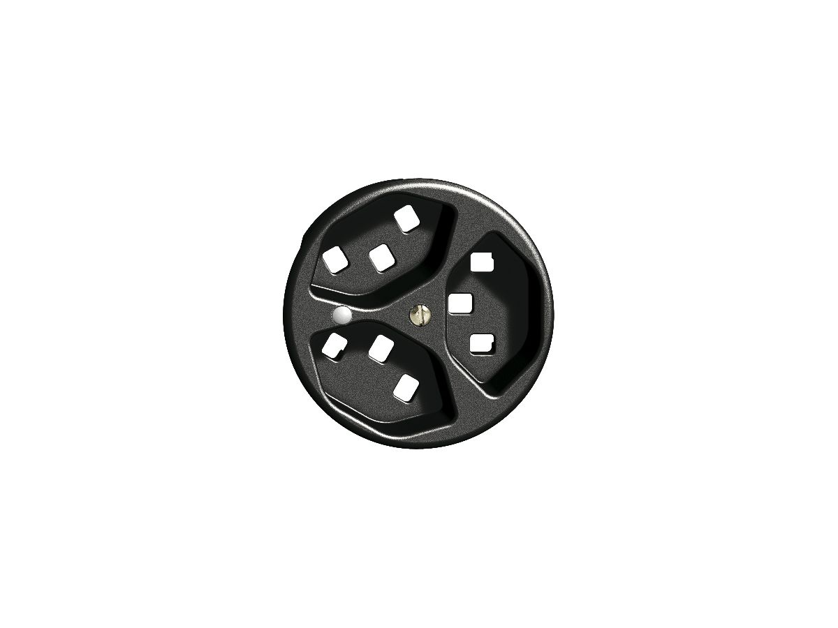 Frontscheibe FH 3×T23 schwarz Ø58mm mit Linse