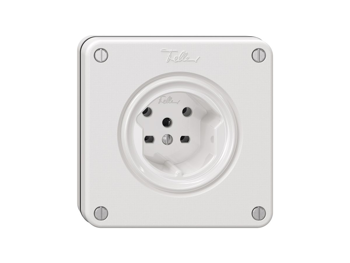 NUPU-Steckdose NEVO, 1×T15, weiss