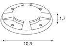 Abdeckung SLV SMALL PLOT 4 Slots Ø103mm Aluminium anthrazit
