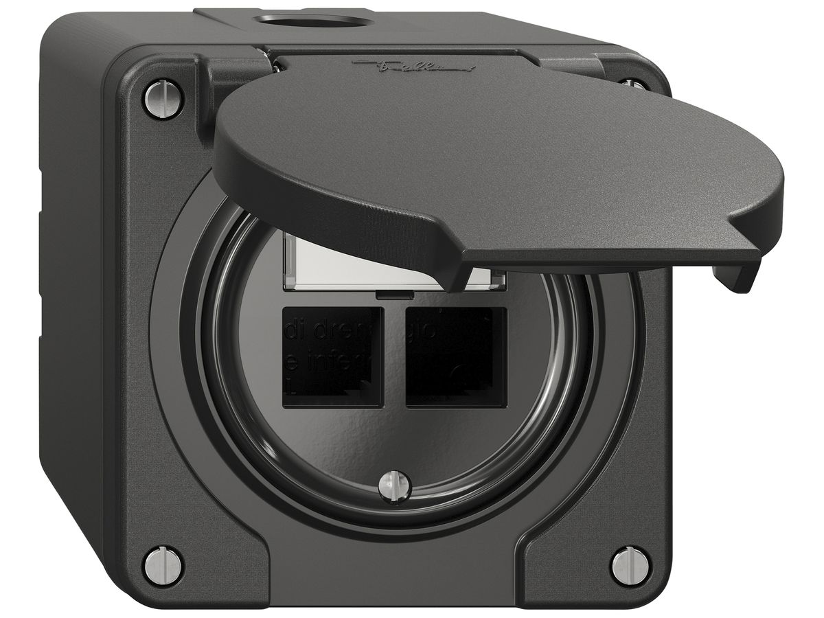 AP-Montageset NEVO EASYNET S-One SNAPFIX® für 2 Buchsen 87×87mm sz