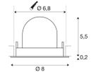 EB-LED-Spot SLV NUMINOS GIMBLE XS 6.9W 1000lm 4000K WB DALI DIM Ø80×57mm sz
