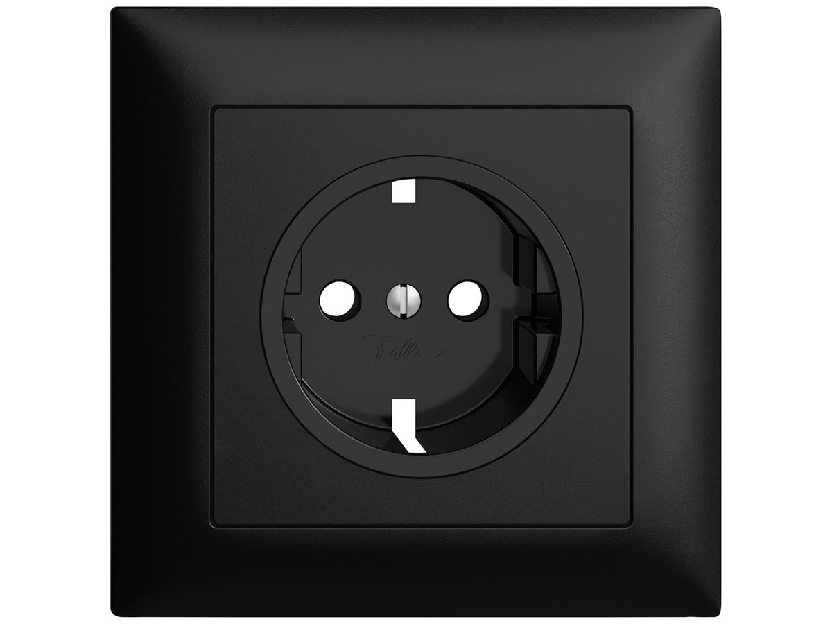 UP-Frontset Feller EDIZIOdue für Schuko-Steckdose 88×88mm schwarz