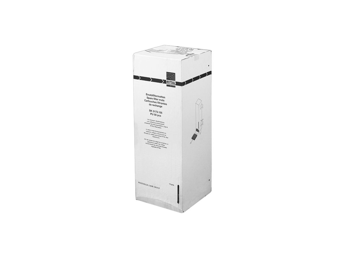Filtermatte Rittal SK 3173.105 289×289×17mm für Filterlüfter 50Stk