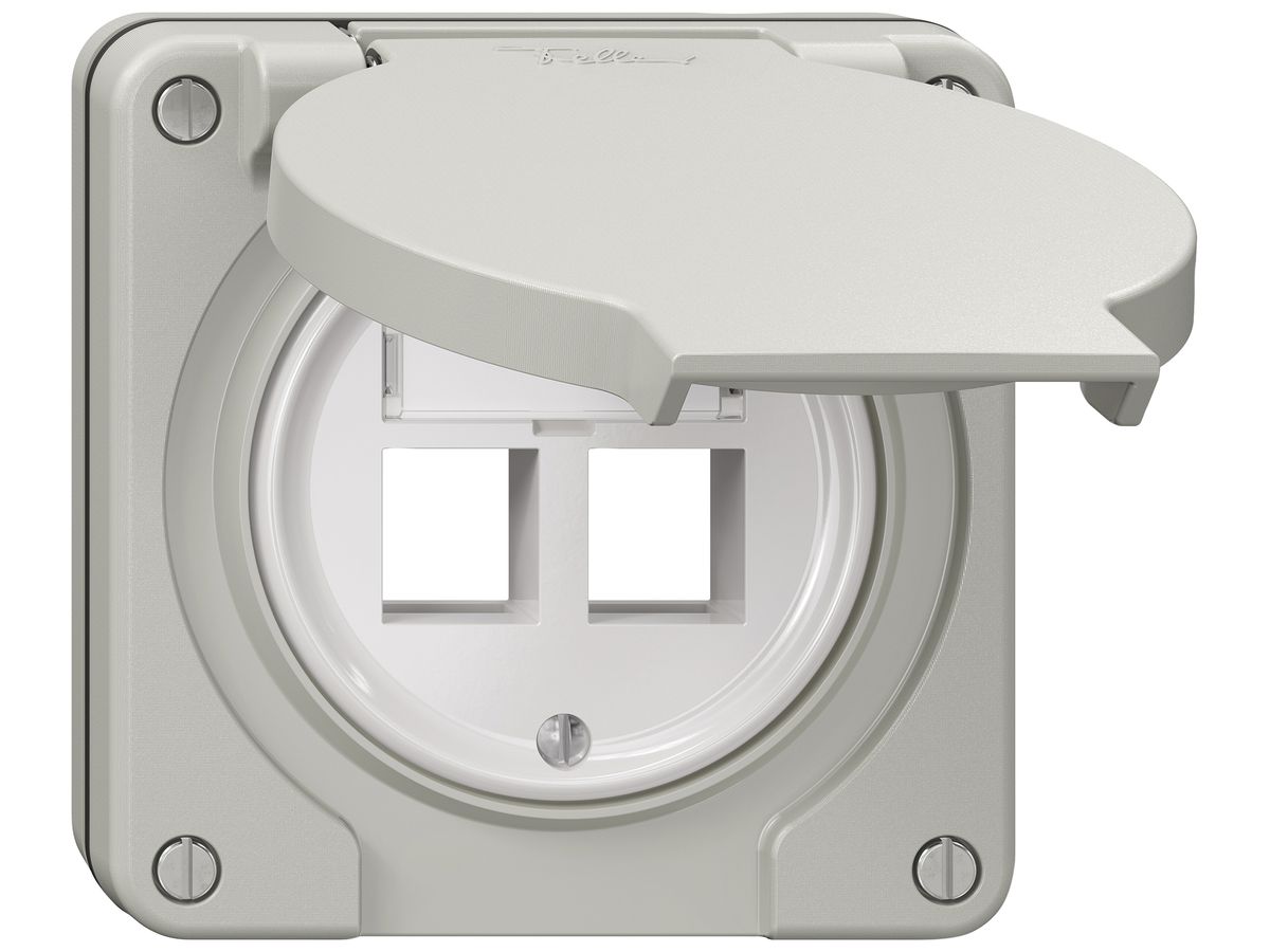 UP-Montageset NEVO Keystone SNAPFIX® für 2 Buchsen 87×87mm lgu