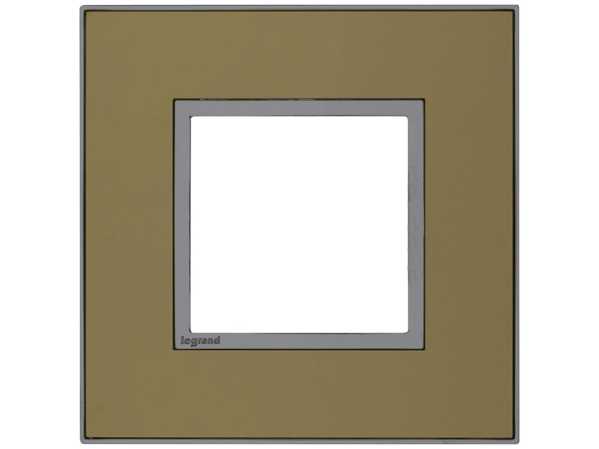 UP-Kopfzeile Legrand Arteor 1×1 horizontal und vertikal 92×92mm Gold reflective