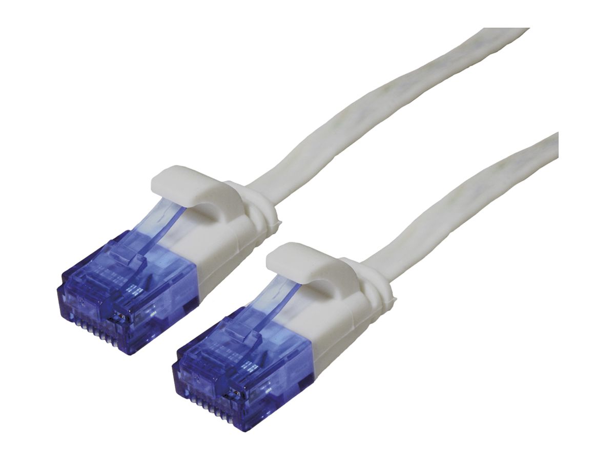 Patchkabel RJ45 VALUE Kat.6A U/UTP AWG32 PVC flach grau 2m