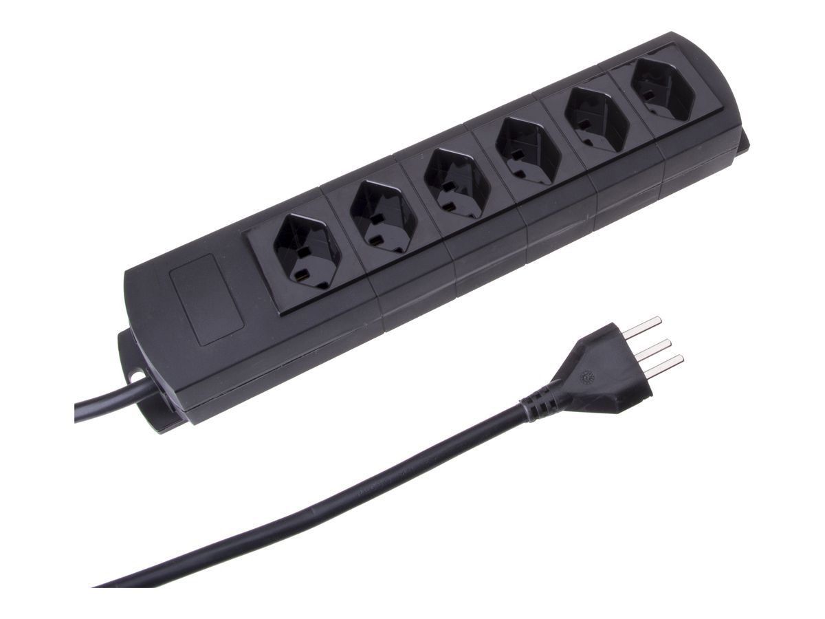 Steckdosenleiste MH 6×T23 Prime-Line Td 3×1.5mm² 5m schwarz