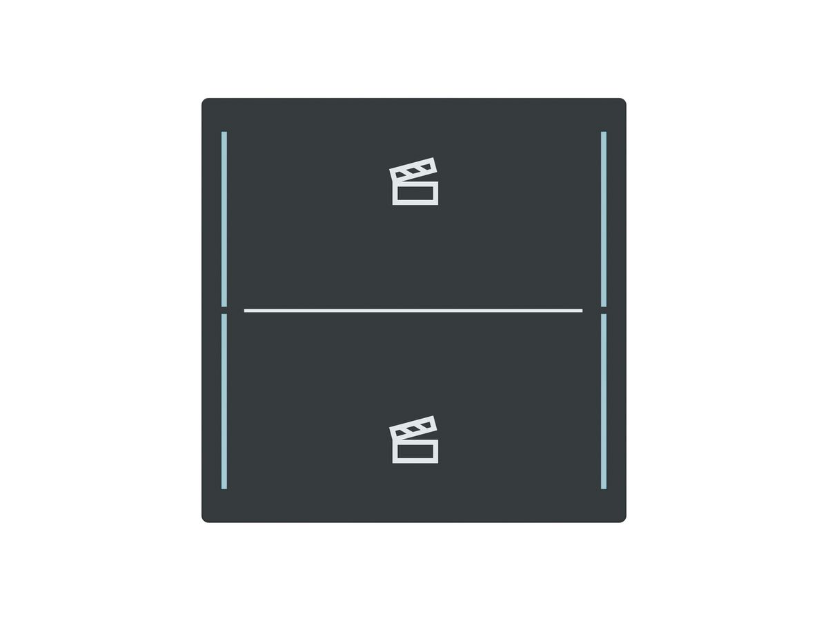 Tasterabdeckung ABB SIDUS touch 2-fach "Taster-Szene" anthrazit