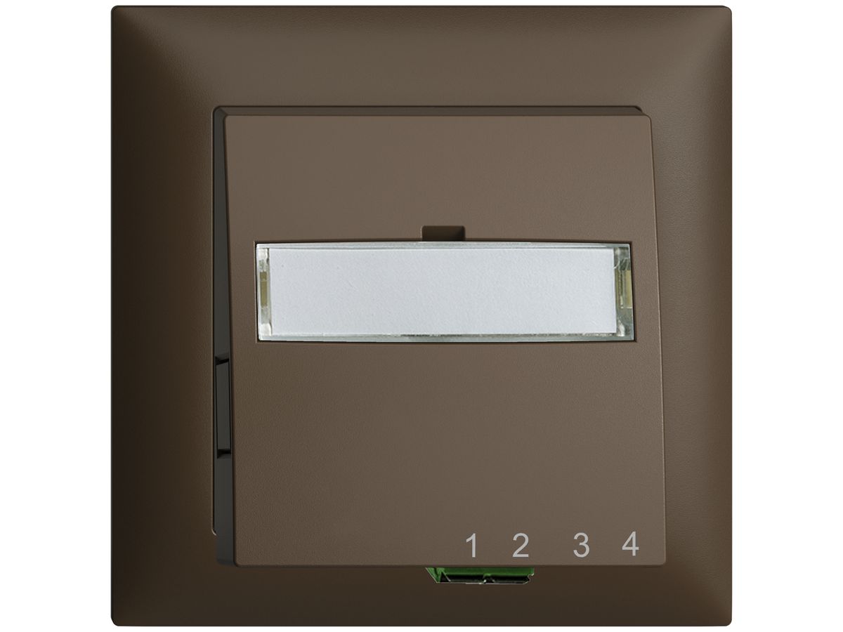 UP-Anschlussdose FTTH EDIZIOdue FH 1×LC APC Duplex FMI coffee
