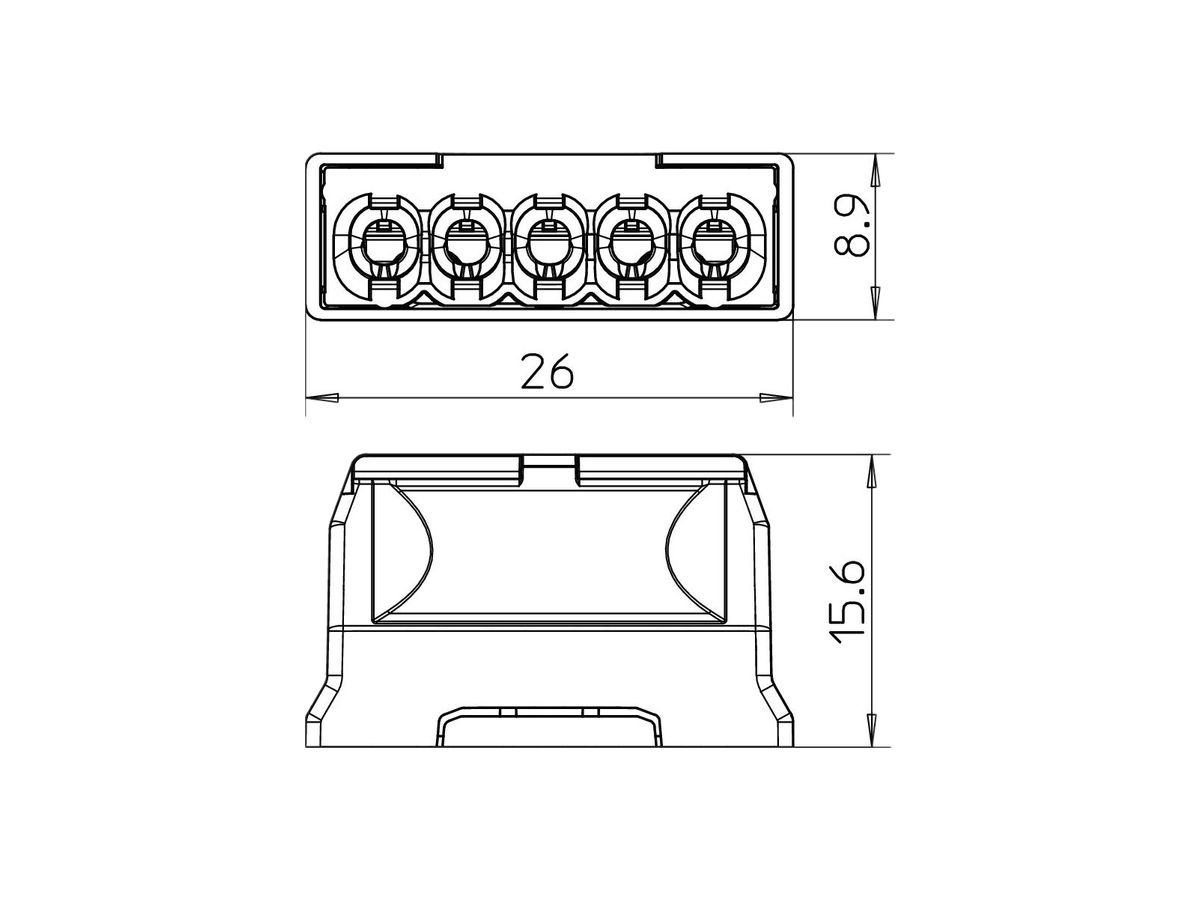 Verbindungsklemme Bettermann 5P 0.5…2.5mm² hellgrau