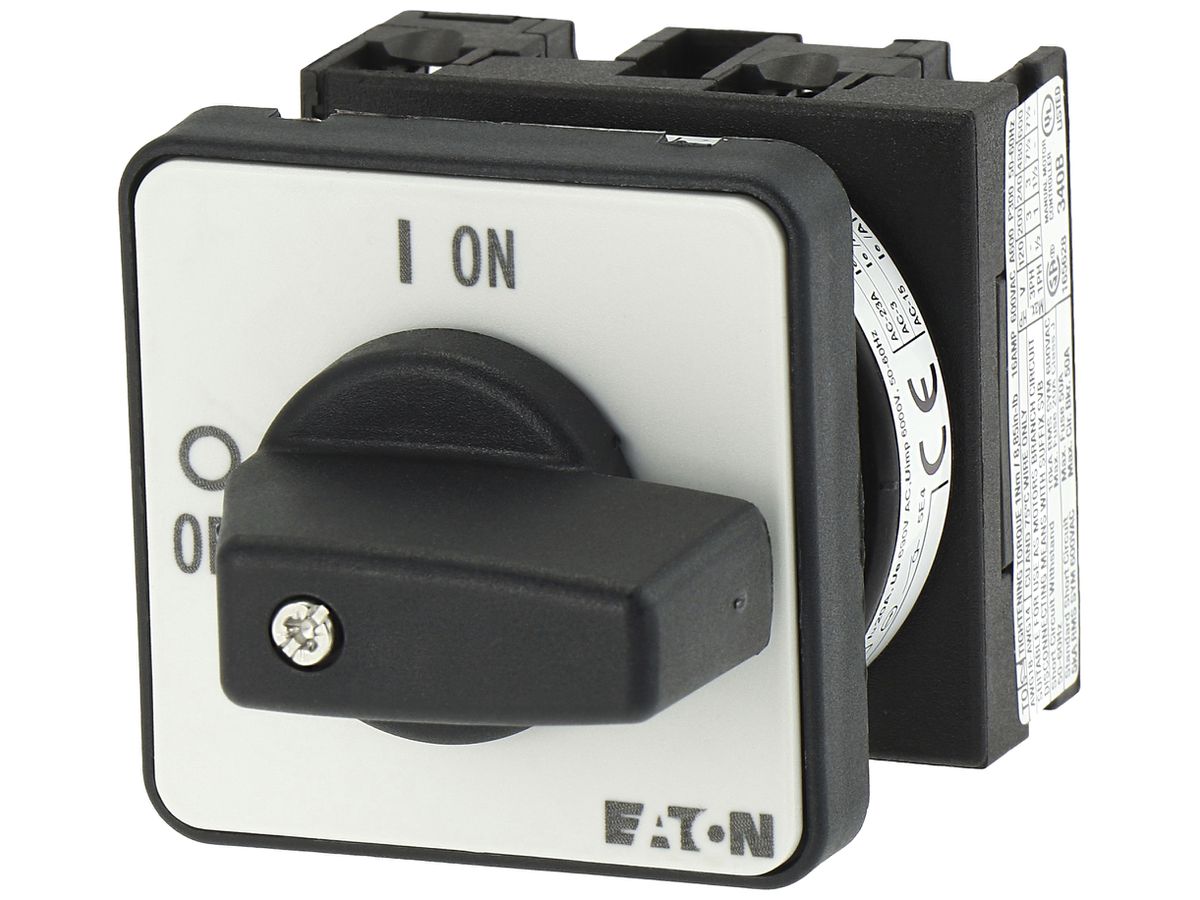 EB-Lasttrennschalter Eaton T0-1-102/E 2P 20A 690V IP65 schwarz