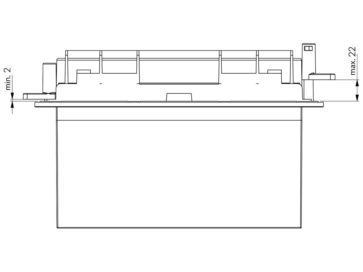 Einbaurahmen AWAG KME-EB für AWKS 275×54×60mm