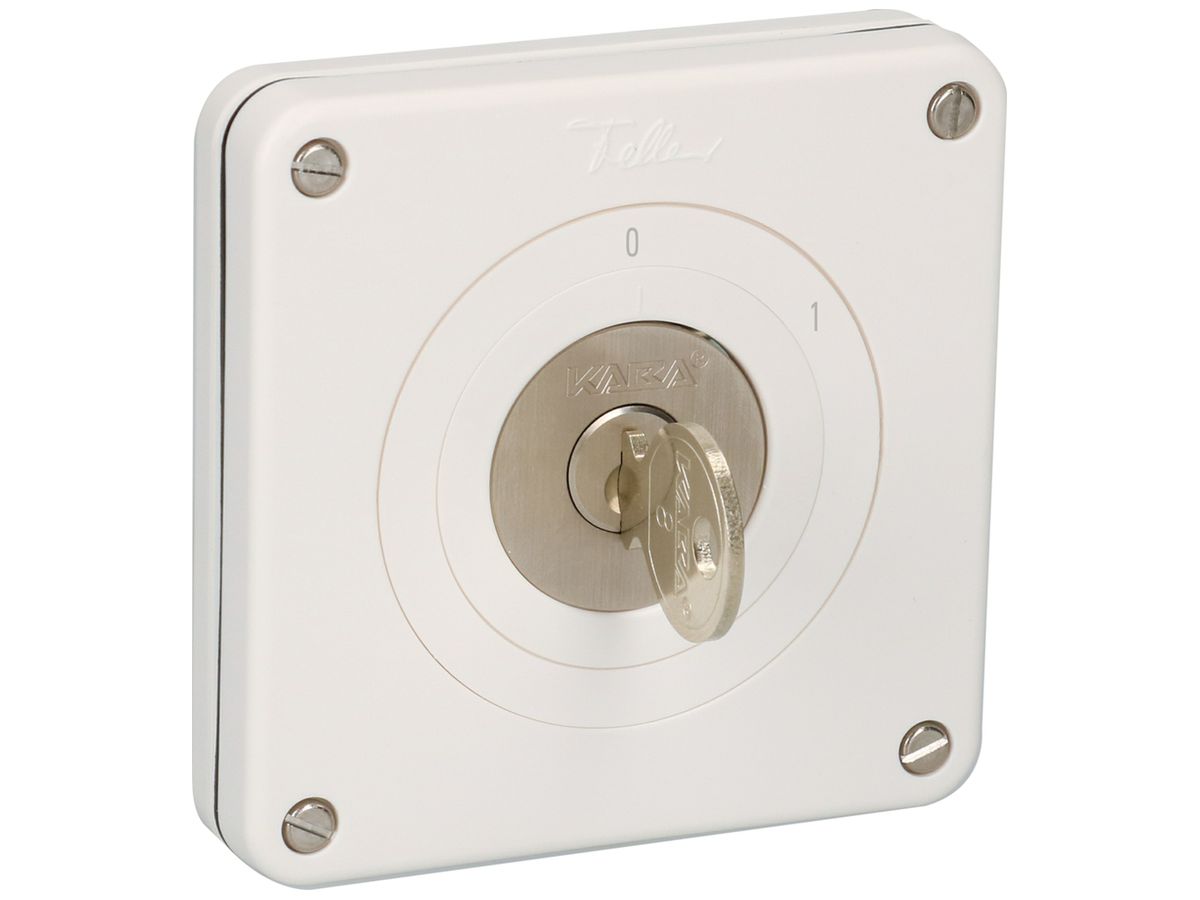 UP-Schlüsselschalter AWAG NEVO Ausschalter 1-polig 20A 690V 87×87mm weiss