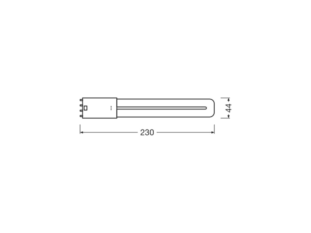 LED-Lampe LEDVANCE DULUX LED L18 2G11 8W 1000lm 4000K 229.5mm mattiert 140°