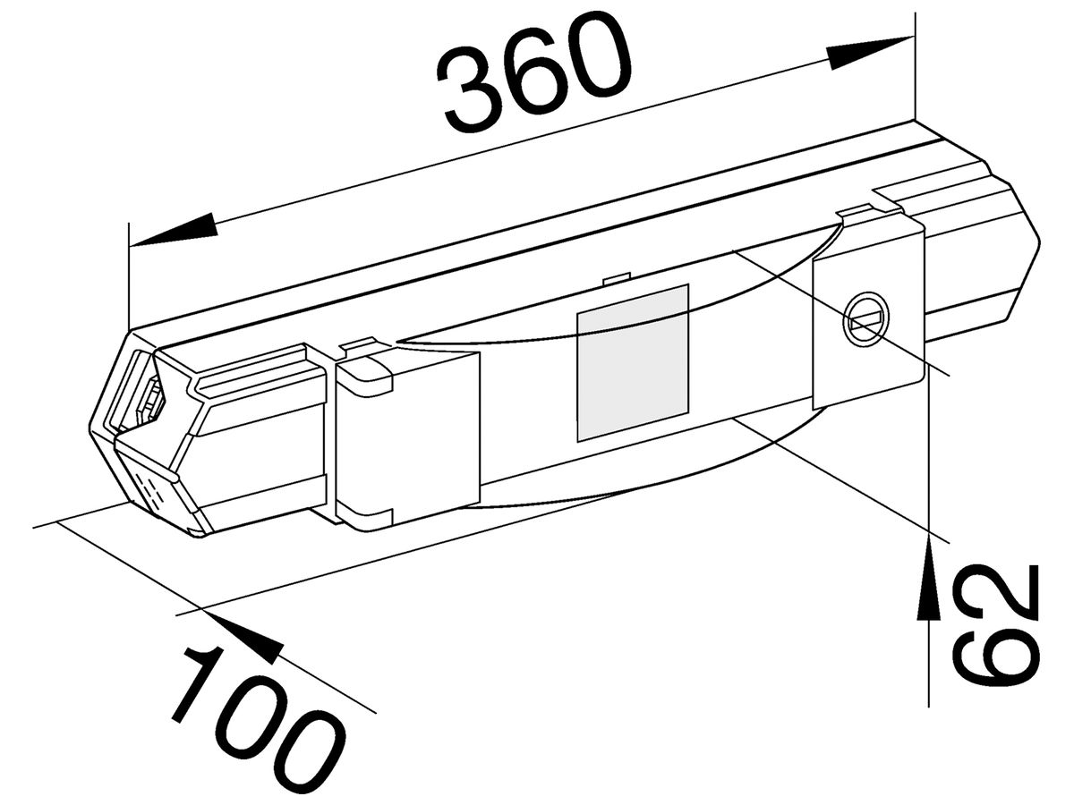 Automaten-Einbaueinheit tehalit 3-fach, verkehrweiss