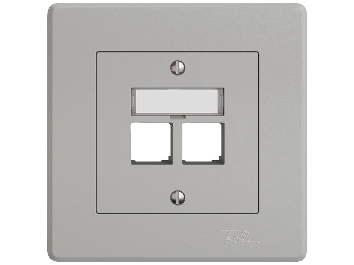UP-Montageset EDIZIO.liv EASYNET S-One SNAPFIX® gerade 2×RJ45 hgu