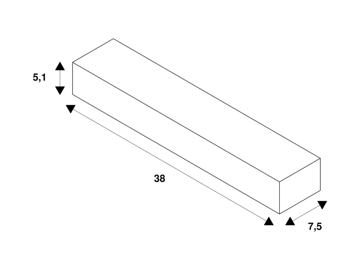 Einbaurahmen SLV P-LIGHT 380×75×51mm Kunststoff weiss