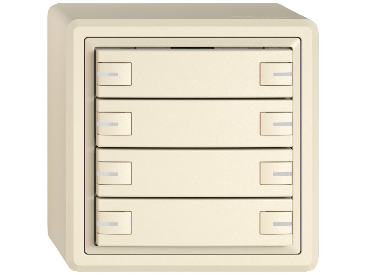 AP-KNX-Taster RGB EDIZIO.liv SNAPFIX® Temperaturfüh.RGB-LED 8×T 1-Tbed.cr