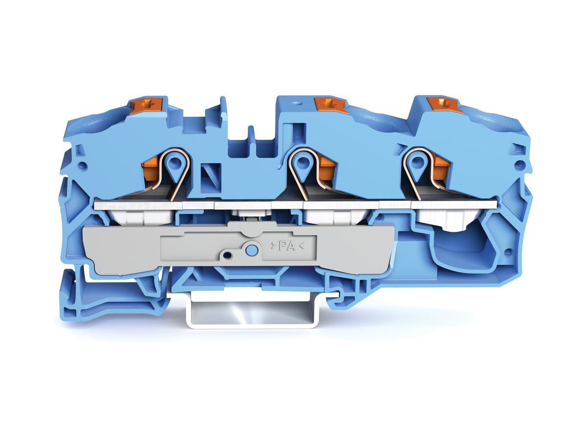 Durchgangsklemme WAGO TOPJOB-S 16mm² 3L blau Serie 2216