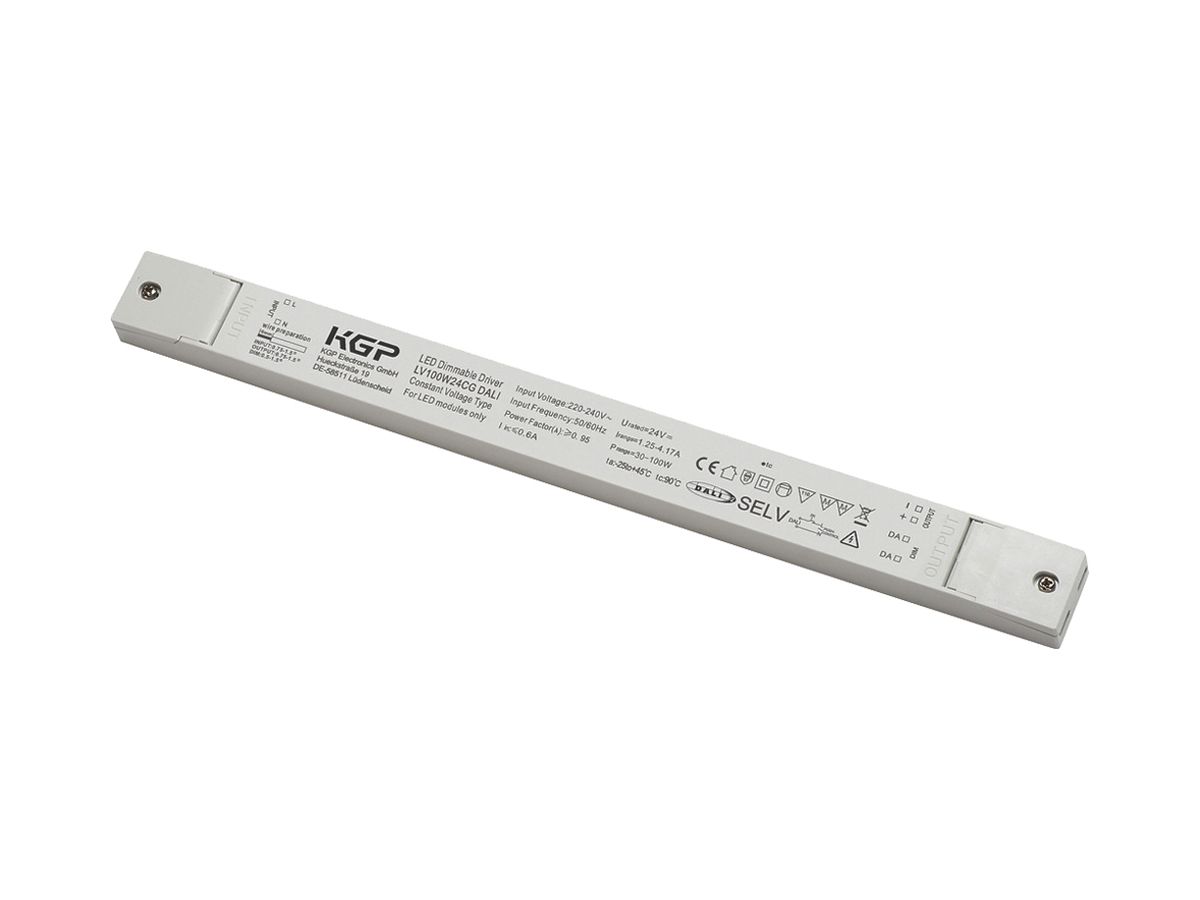 LED-Betriebsgerät SLV 100W 24V DALI DIM 350×30mm