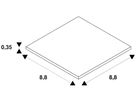 Abdeckring SLV UNIVERSAL IP20 Kunststoff 88×88×3.5mm schwarz