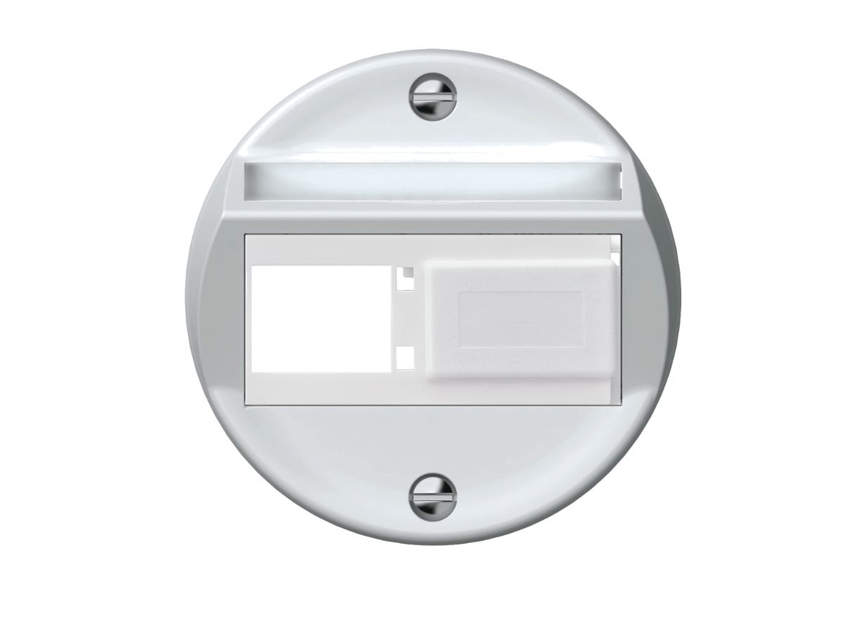 Frontset origin 2xRJ45 für R&M - mit Trägerplatte und 1x Blindmodul