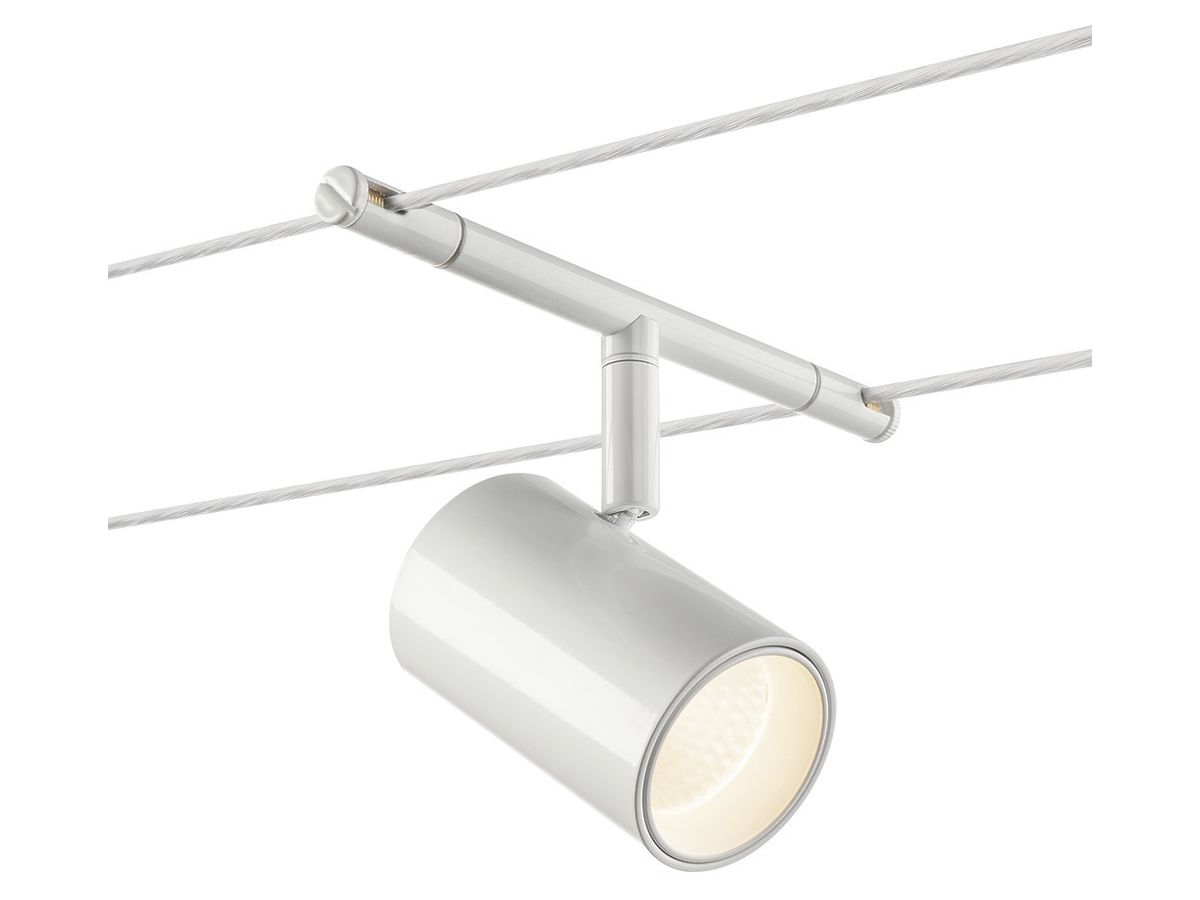 LED-Leuchte SLV NOBLO für NV-Seilsystem TENSEO 12V 8.5W 450lm 2700K 36° weiss