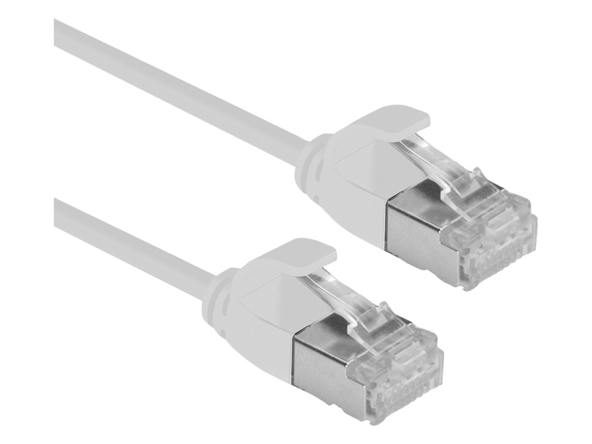 Patchkabel RJ45 ROLINE slim, Kat.6A (TIA) U/FTP, AWG32, LSZH grau, 0.5m