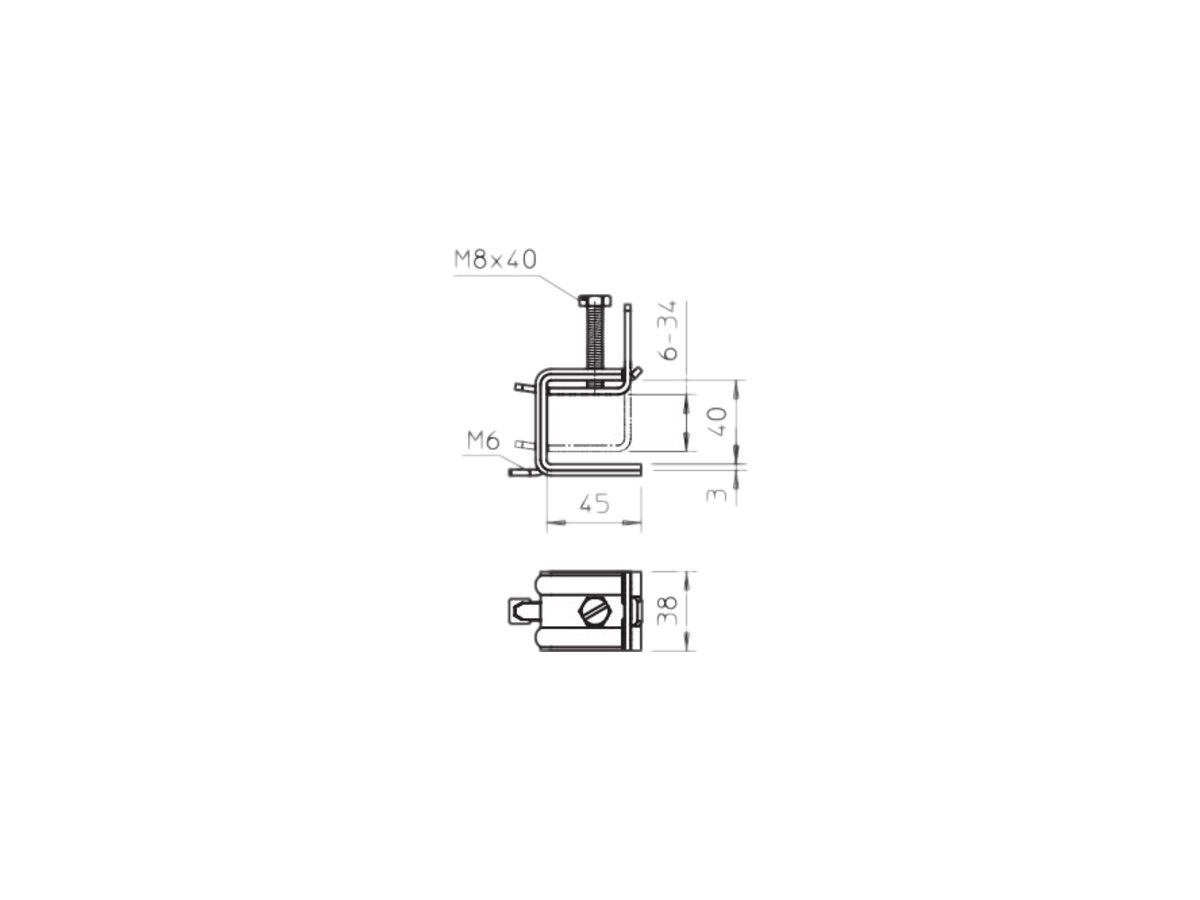 Befestigungsklammer Bettermann 6…34mm