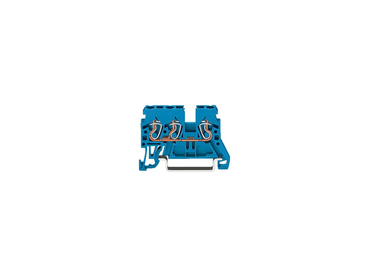 Durchgangsklemme WAGO 4mm² 3L blau