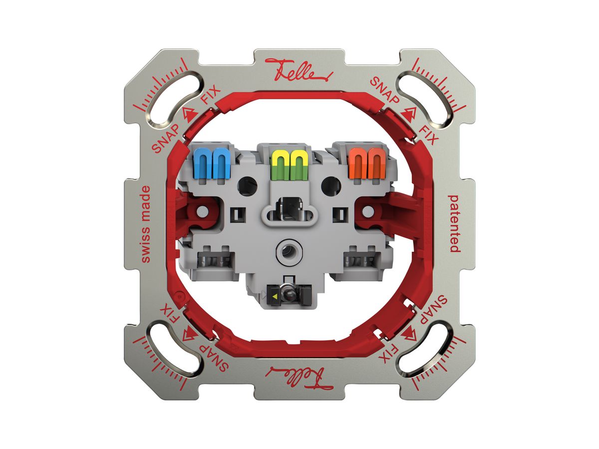 UP-Steckdose Feller SNAPFIX® 1×T13 mit LED gelb
