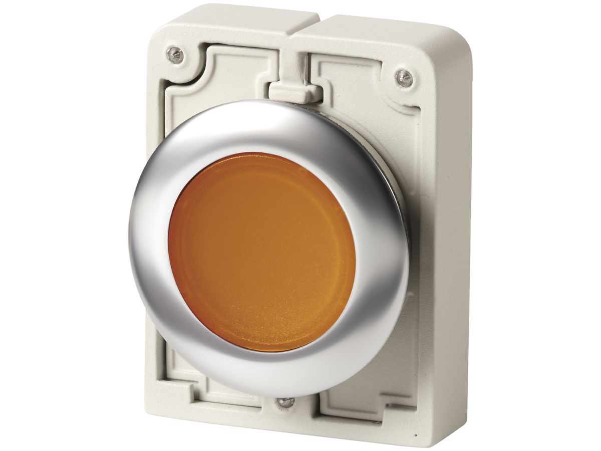 Leuchtdrucktasten ETN, Flat Front, rastend, orange, unbeschriftet