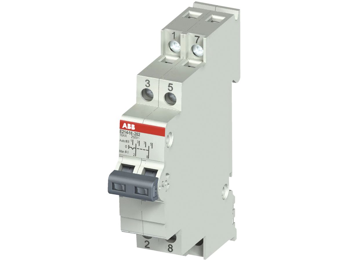 REG-Gruppenschalter ABB E214, 16A/250V 2L 2W, 1TE, "I-0-II"