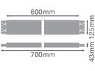 Zwischenstück LEDVANCE LINEAR INDIVILED 5×2.5mm² 700mm Stecker/Buchse weiss