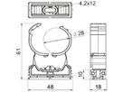 Rohrschelle BET proQuick PQ-28 LGR Ø27.5…32mm 1 Schraubloch PA -15…60°C lgu