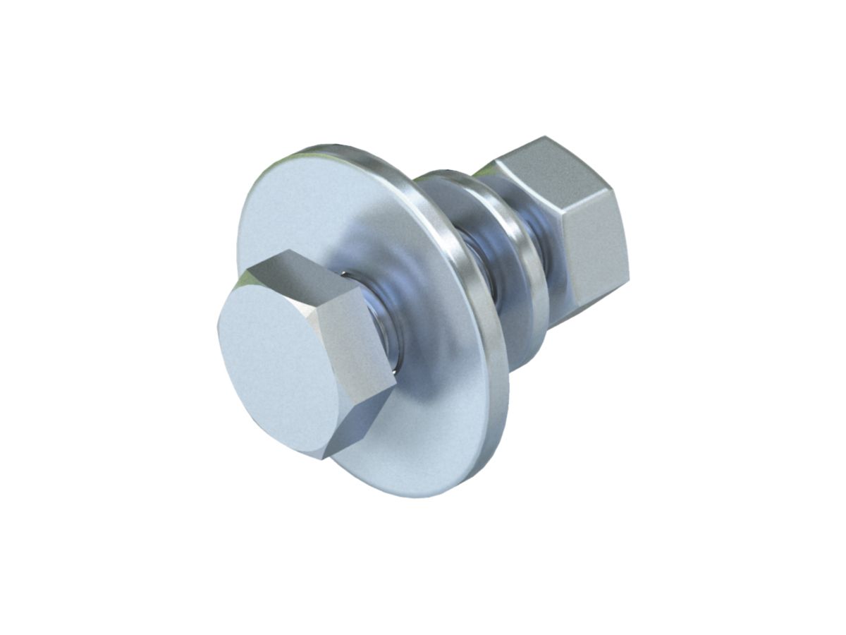 Sechskantschraube BET SKS M12×40mm 1×Mutter M12 2×U-Scheibe Ø13×23/Ø13×36mm