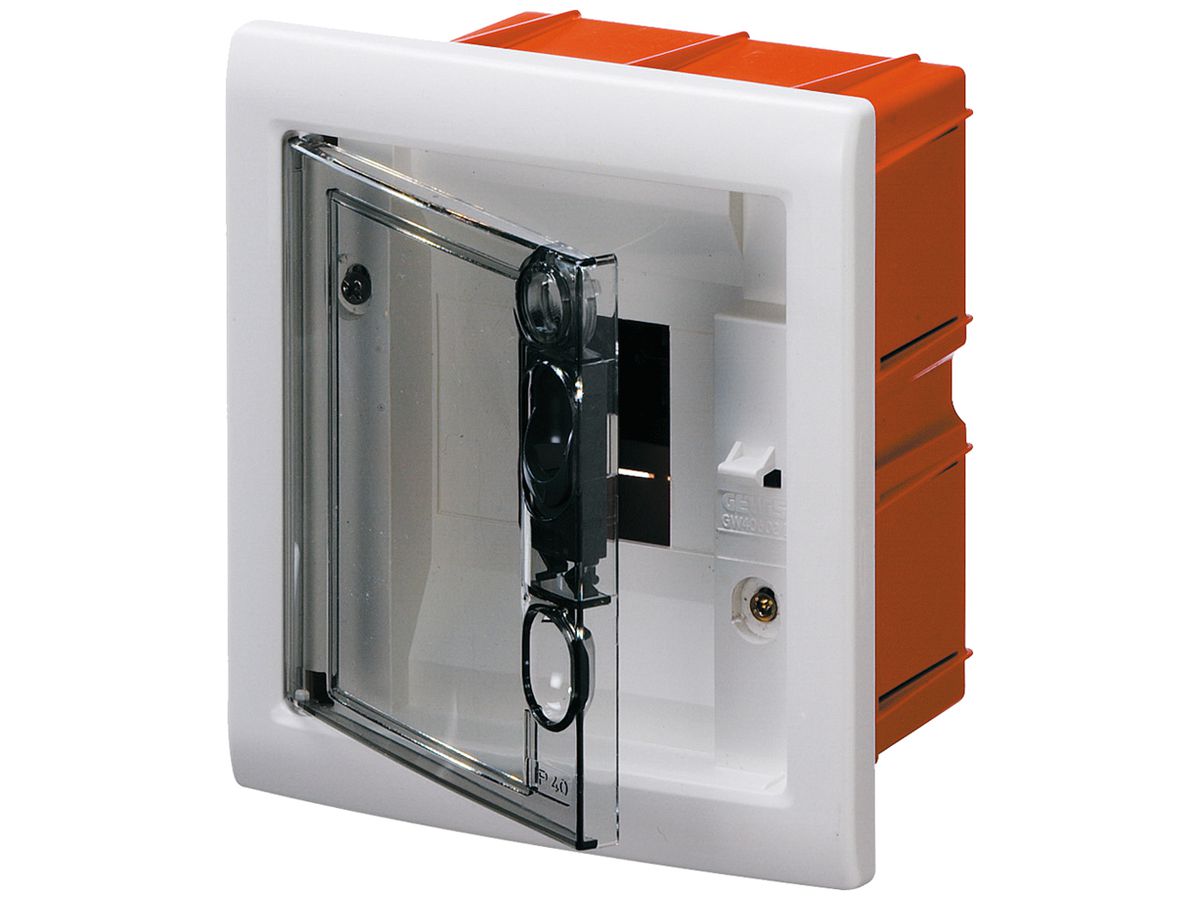 UP-Kleinverteiler Gewiss 40 CDI 1-reihig 4TE Tür IP40 120×160×97mm