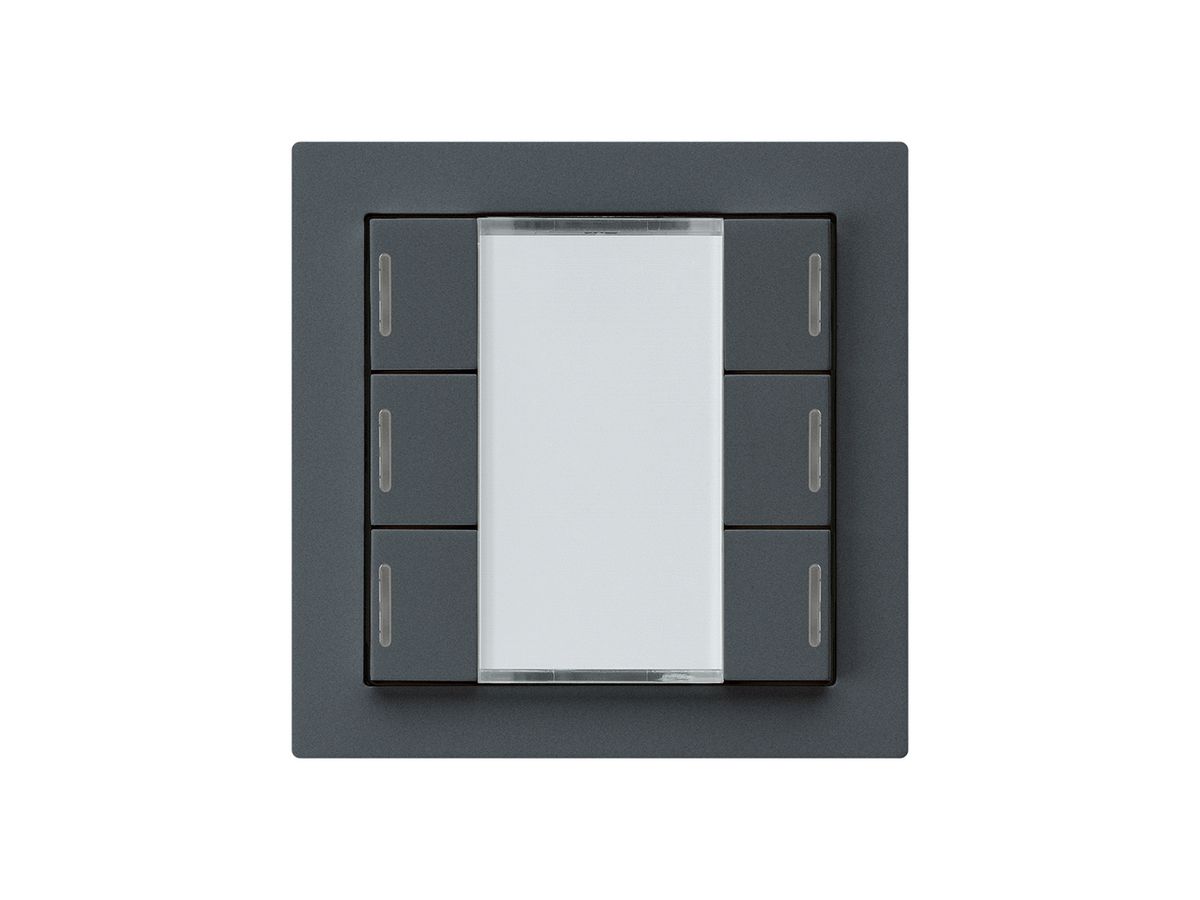 UP-Taster kallysto A KNX 6× RGB LED s/e-link anthrazit
