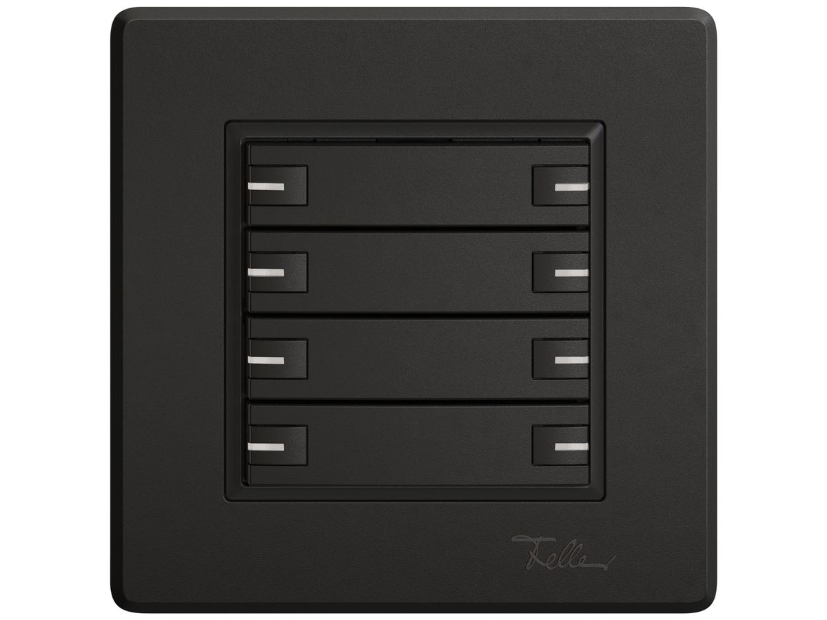 UP-KNX-Taster RGB EDIZIO.liv SNAPFIX® Temperaturfüh.RGB-LED 8×T 1-Tbed.sz